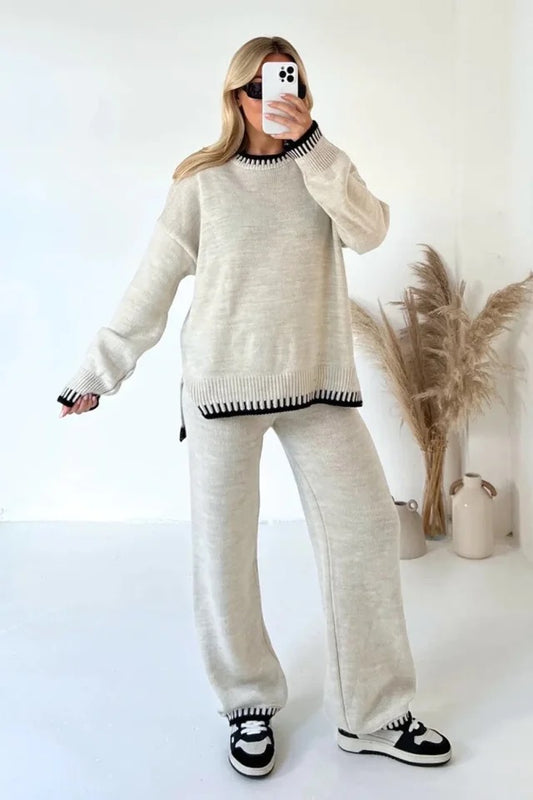 Blanket Stitch Knitwear Set